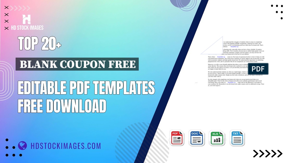 Top 20+ Blank Coupon Free Editable PDF Templates Free Download