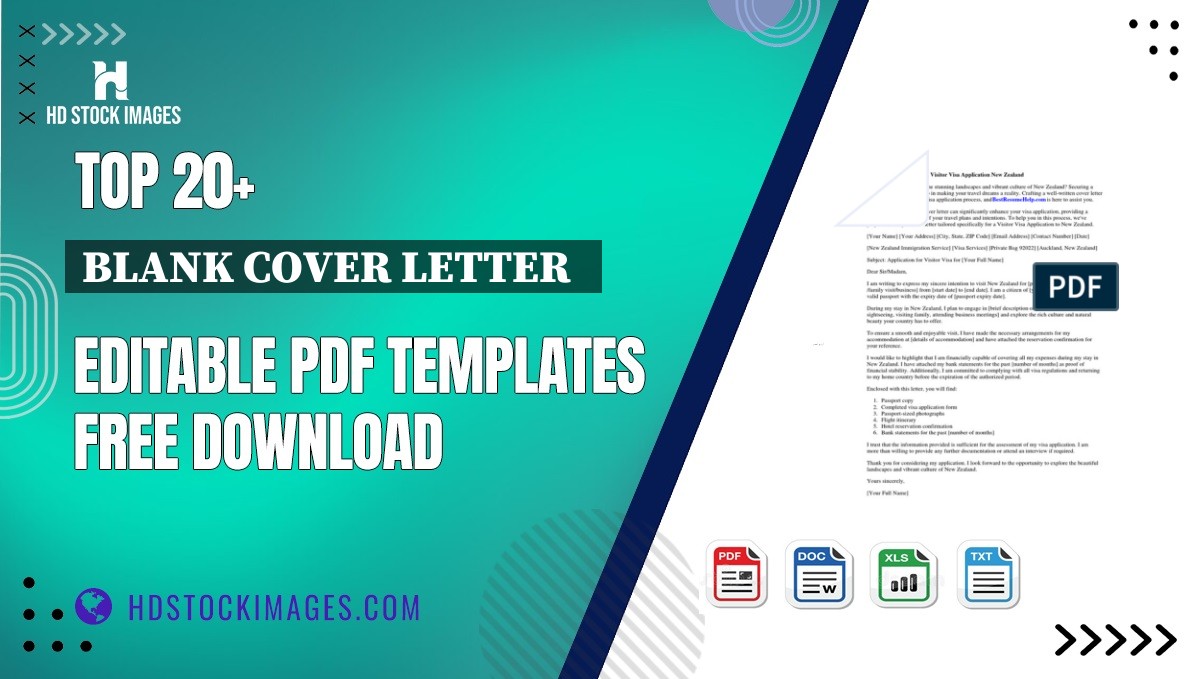 Top 20+ Blank Cover Letter   Editable PDF Templates Free Download