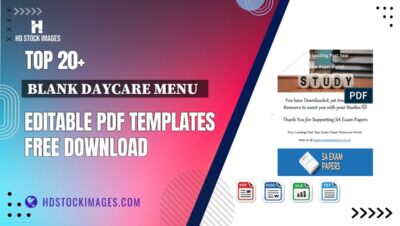 Top 20+ Blank Daycare Menu   Editable PDF Templates Free Download