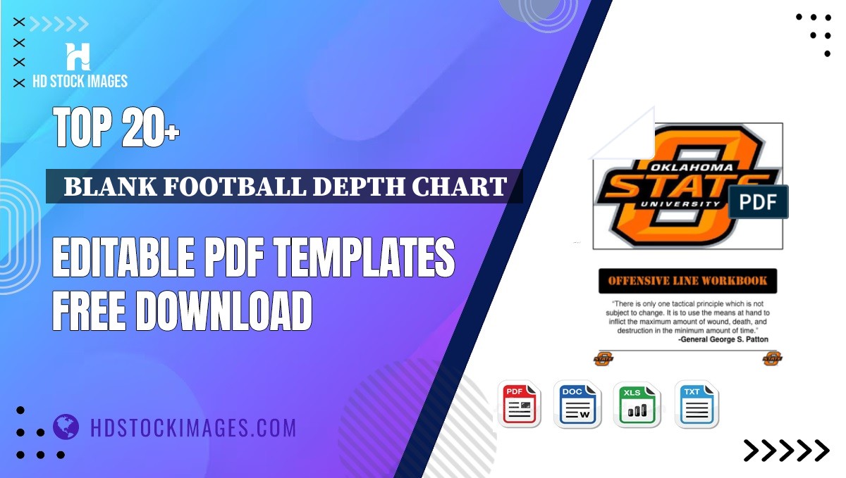 Top 20+  Blank Football Depth Chart  Editable PDF Templates Free Download