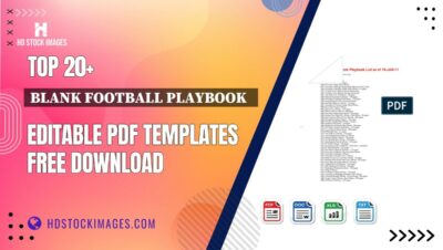 Top 20+ Blank Football Playbook   Editable PDF Templates Free Download