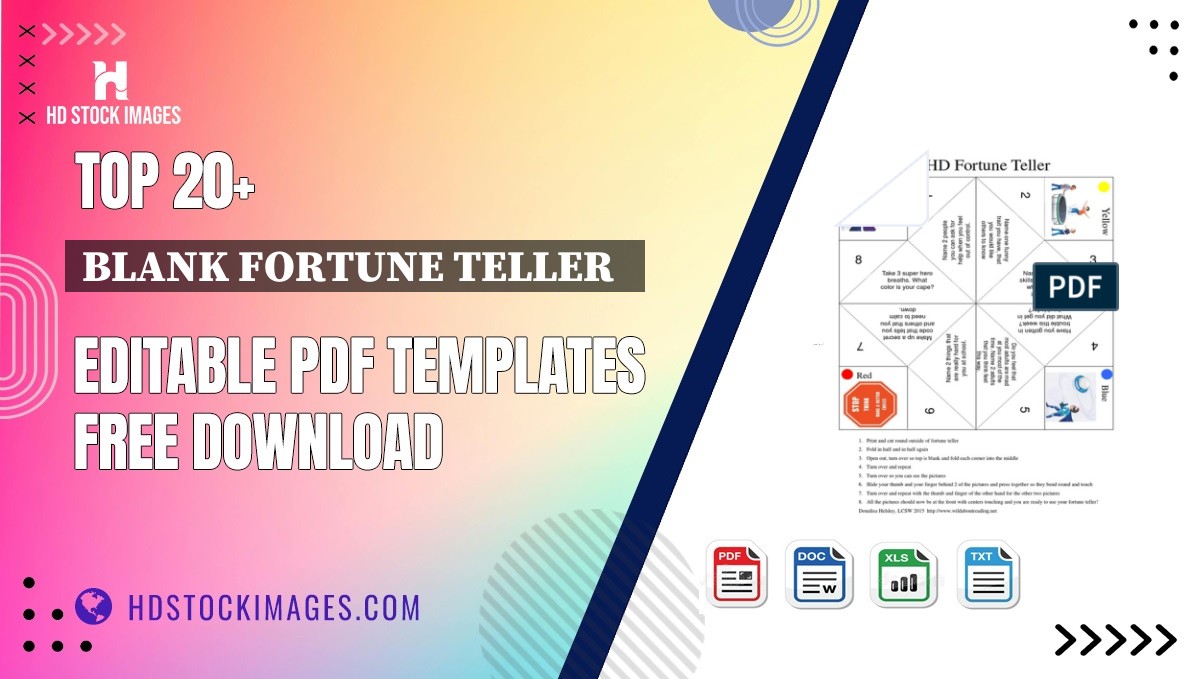 Top 20+ Blank Fortune Teller   Editable PDF Templates Free Download