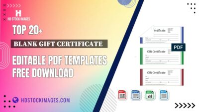 Top 20+ Blank Gift Certificate   Editable PDF Templates Free Download