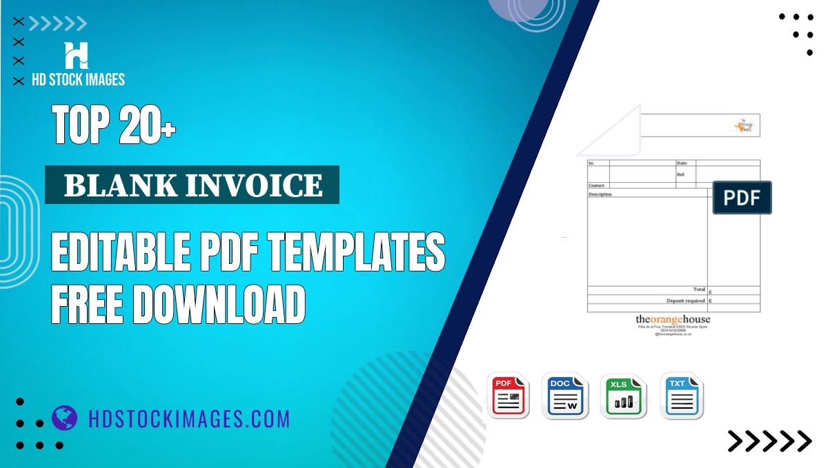 Top 20+  Blank Invoice  Editable PDF Templates Free Download