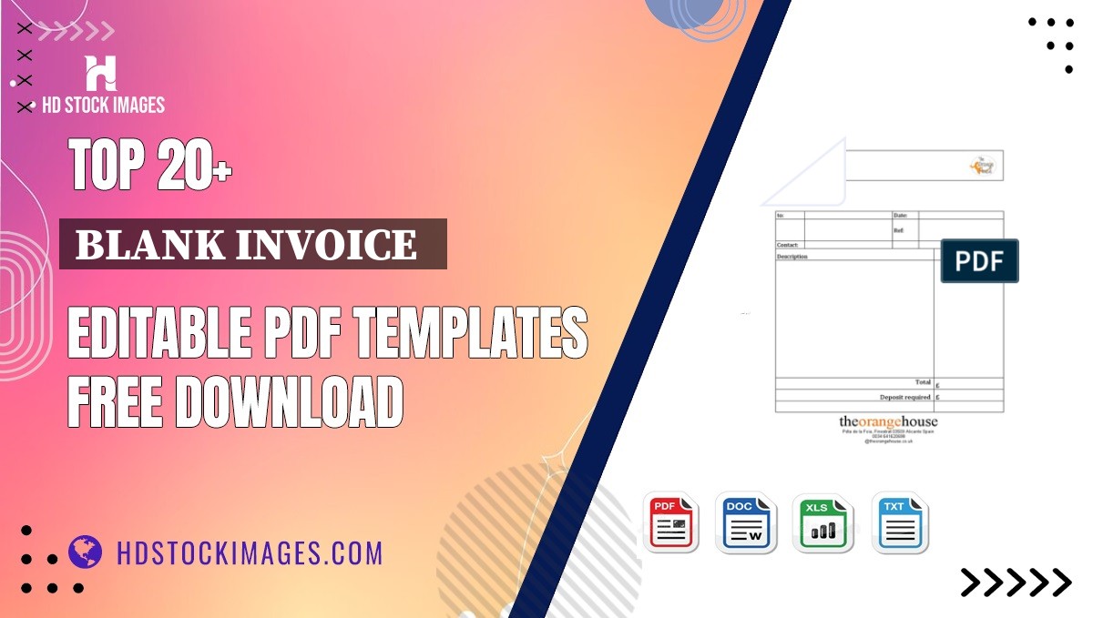 Top 20+ Blank Invoice   Editable PDF Templates Free Download