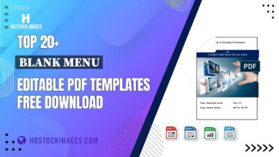 Top 20+ Blank Menu Editable PDF Templates Free Download