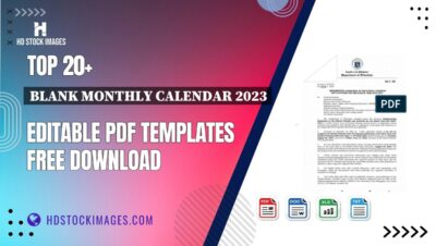 Top 20+ Blank Monthly Calendar 2023 Editable PDF Templates Free Download