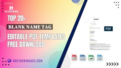 Top 20+ Blank Name Tag Editable PDF Templates Free Download