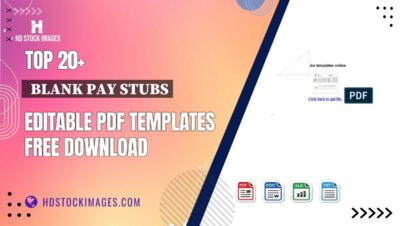 Top 20+  Blank Pay Stubs Editable PDF Templates Free Download