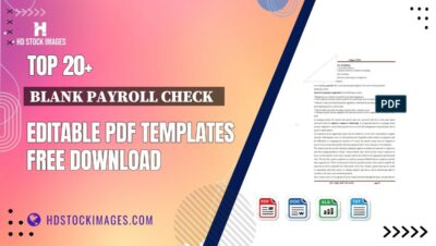 Top 20+ Blank Payroll Check Editable PDF Templates Free Download