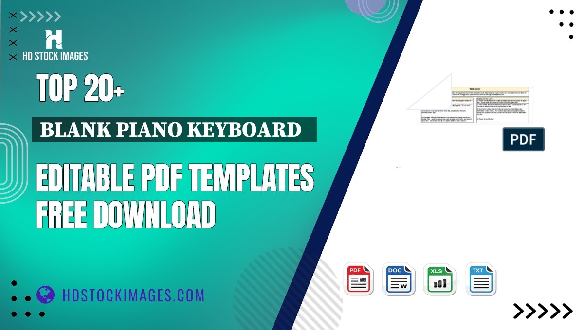 Top 20+ Blank Piano Keyboard   Editable PDF Templates Free Download