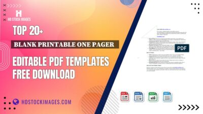 Top 20+ Blank Printable One Pager Editable PDF Templates Free Download