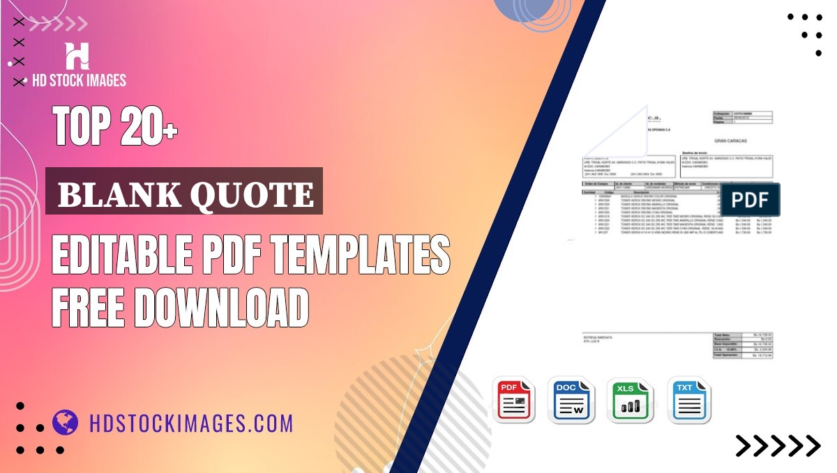 Top 20+ Blank Quote Editable PDF Templates Free Download