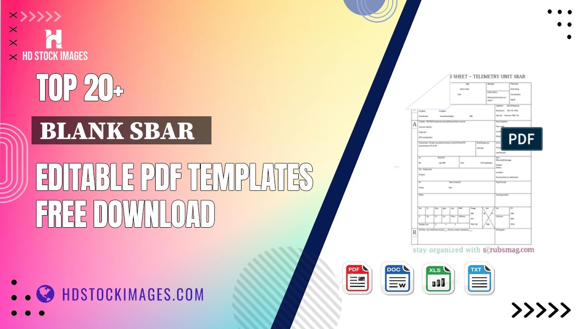 Top 20+ Blank Sbar   Editable PDF Templates Free Download