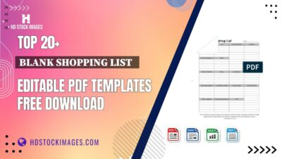 Top 20+ Blank Shopping List   Editable PDF Templates Free Download