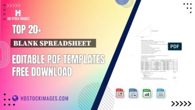 Top 20+ Blank Spreadsheet   Editable PDF Templates Free Download