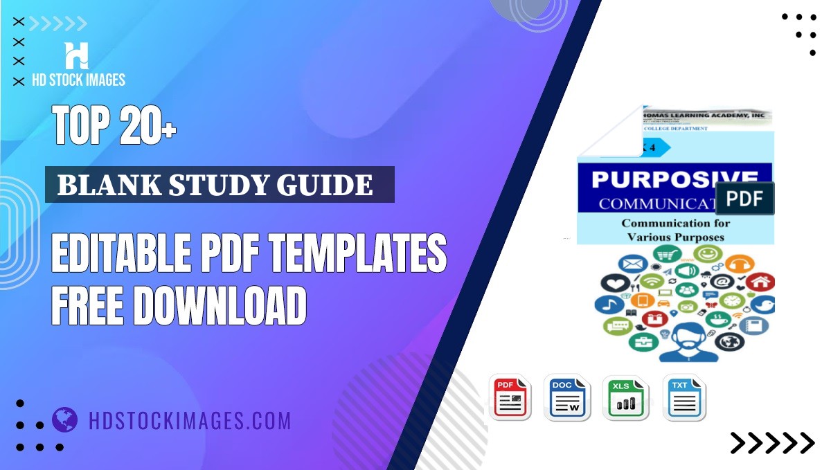 Top 20+ Blank Study Guide   Editable PDF Templates Free Download