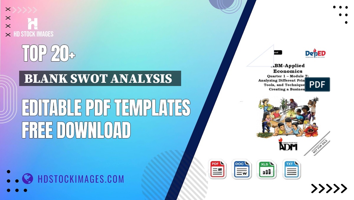 Top 20+ Blank Swot Analysis   Editable PDF Templates Free Download