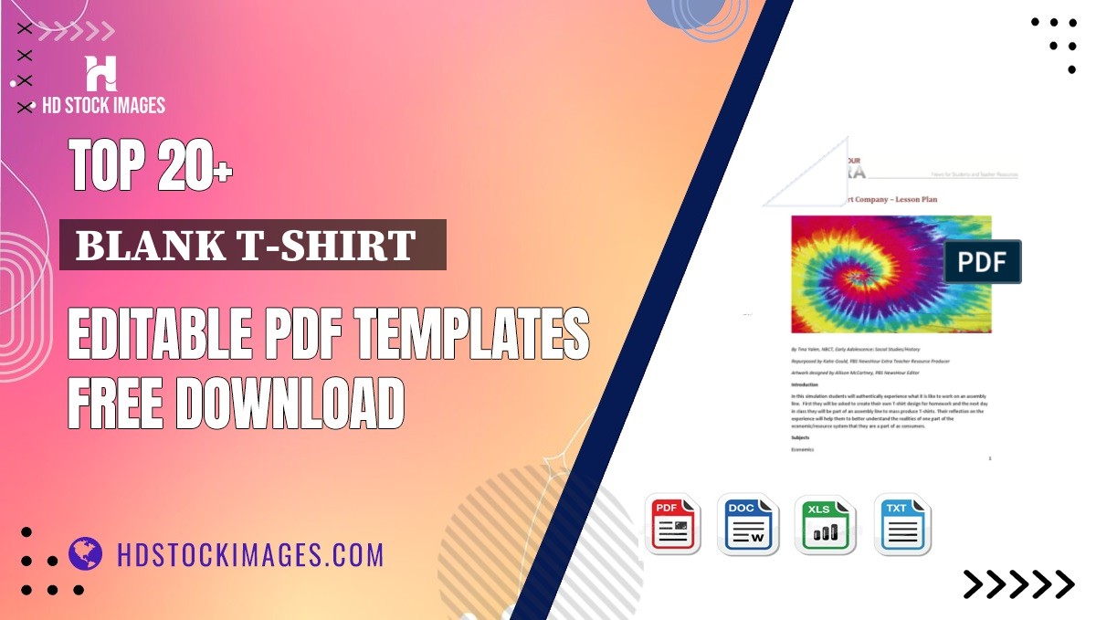 Top 20+ Blank T-shirt   Editable PDF Templates Free Download