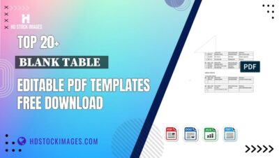 Top 20+ Blank Table Editable PDF Templates Free Download