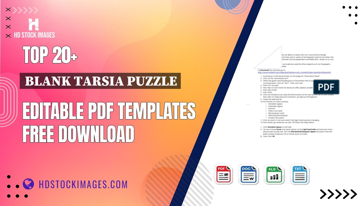 Top 20+ Blank Tarsia Puzzle Editable PDF Templates Free Download