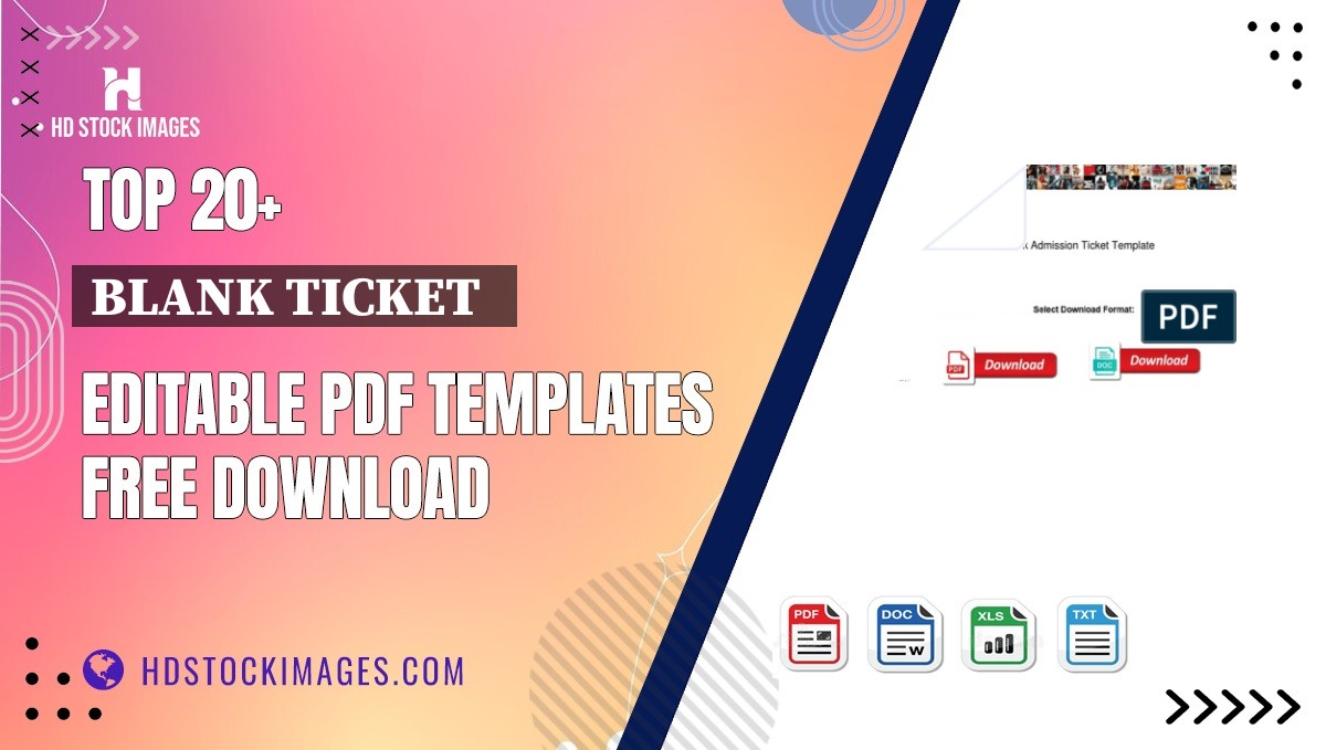 Top 20+ Blank Ticket   Editable PDF Templates Free Download