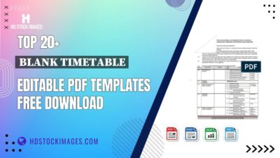 Top 20+ Blank Timetable Editable PDF Templates Free Download