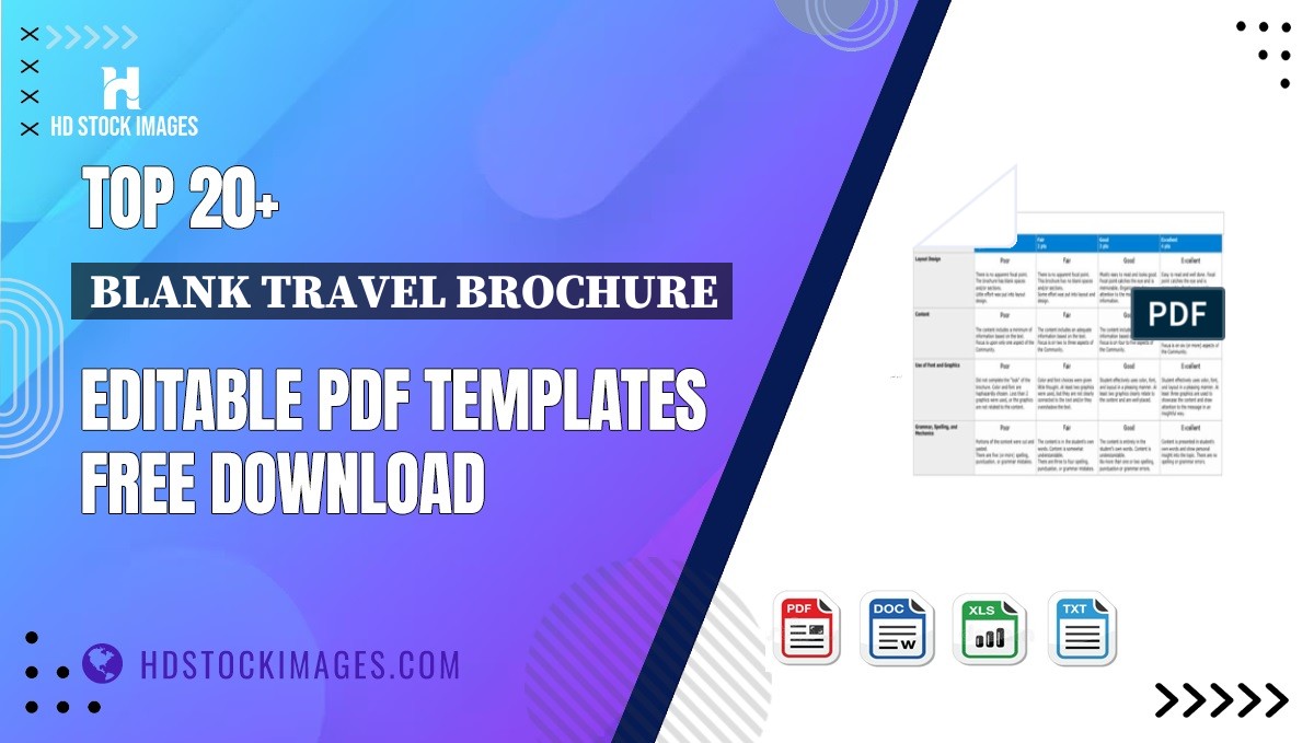 Top 20+ Blank Travel Brochure Editable PDF Templates Free Download