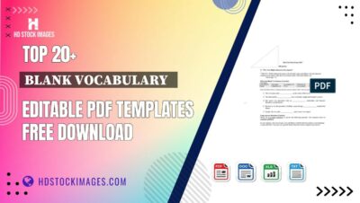 Top 20+ Blank Vocabulary   Editable PDF Templates Free Download