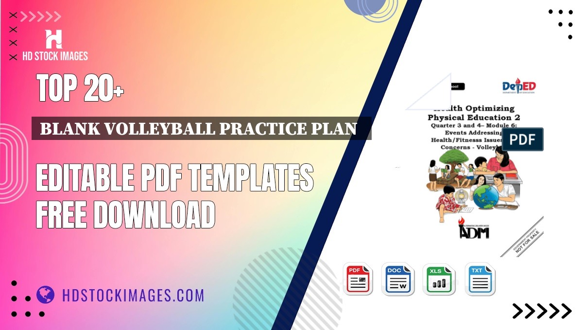 Top 20+ Blank Volleyball Practice Plan   Editable PDF Templates Free Download