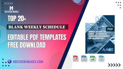 Top 20+ Blank Weekly Schedule   Editable PDF Templates Free Download