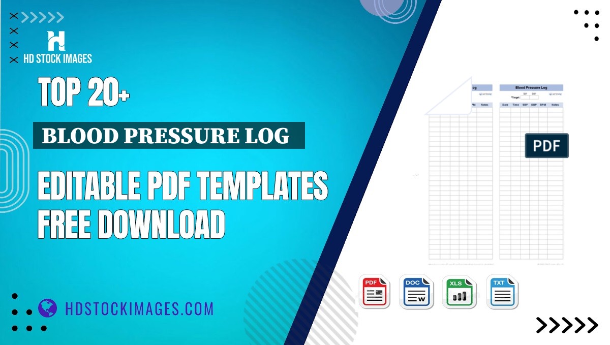 Top 20+ Blood Pressure Log   Editable PDF Templates Free Download