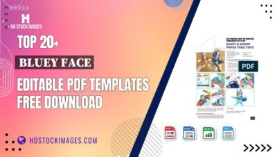 Top 20+ Bluey Face Editable PDF Templates Free Download