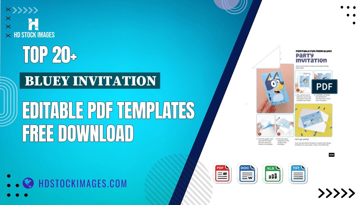 Top 20+ Bluey Invitation Editable PDF Templates Free Download