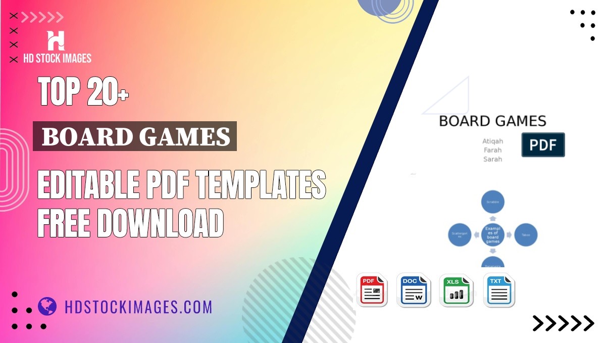 Top 20+ Board Games Editable PDF Templates Free Download