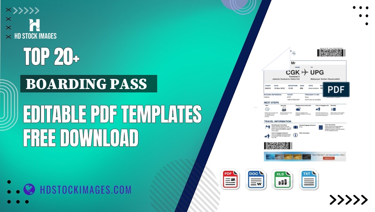 Top 20+ Boarding Pass   Editable PDF Templates Free Download