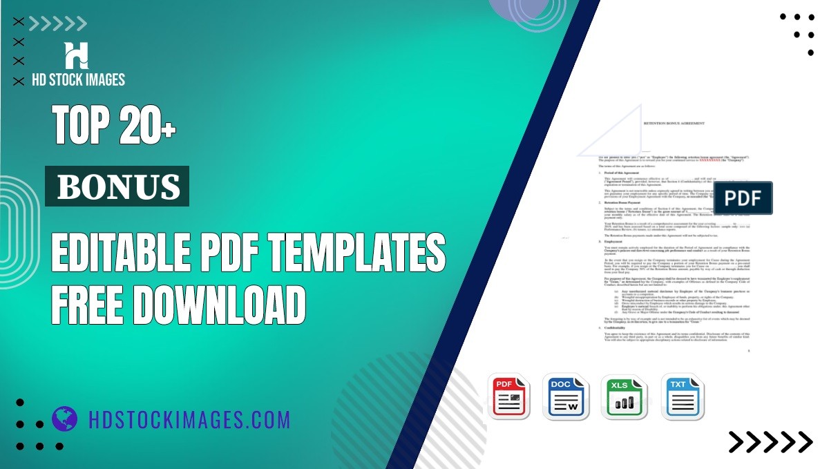 Top 20+ Bonus Editable PDF Templates Free Download