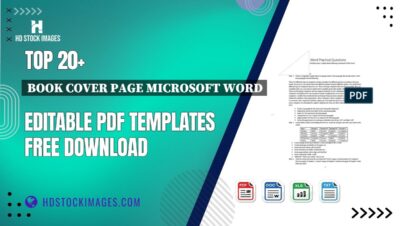 Top 20+ Book Cover Page Microsoft Word Editable PDF Templates Free Download