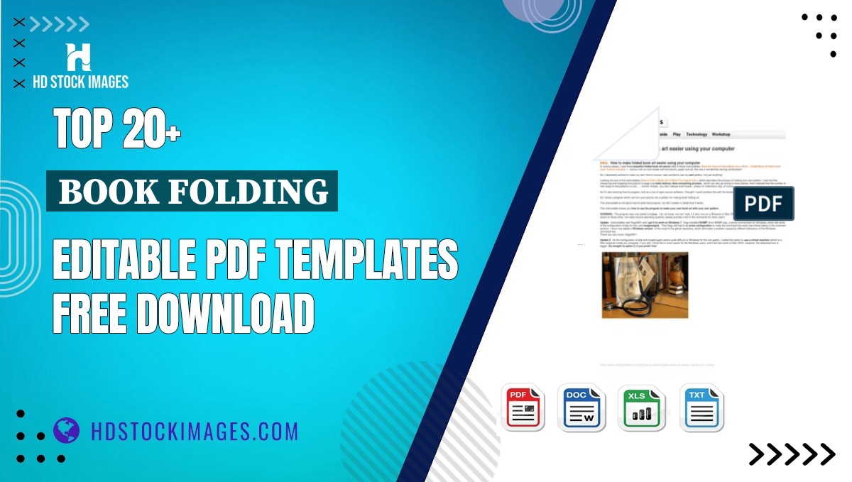 Top 20+ Book Folding Editable PDF Templates Free Download