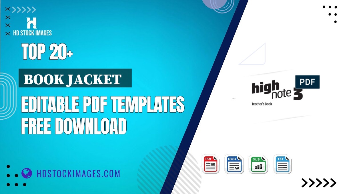 Top 20+ Book Jacket   Editable PDF Templates Free Download