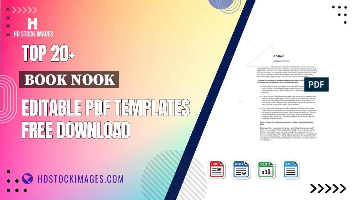 Top 20+ Book Nook Editable PDF Templates Free Download