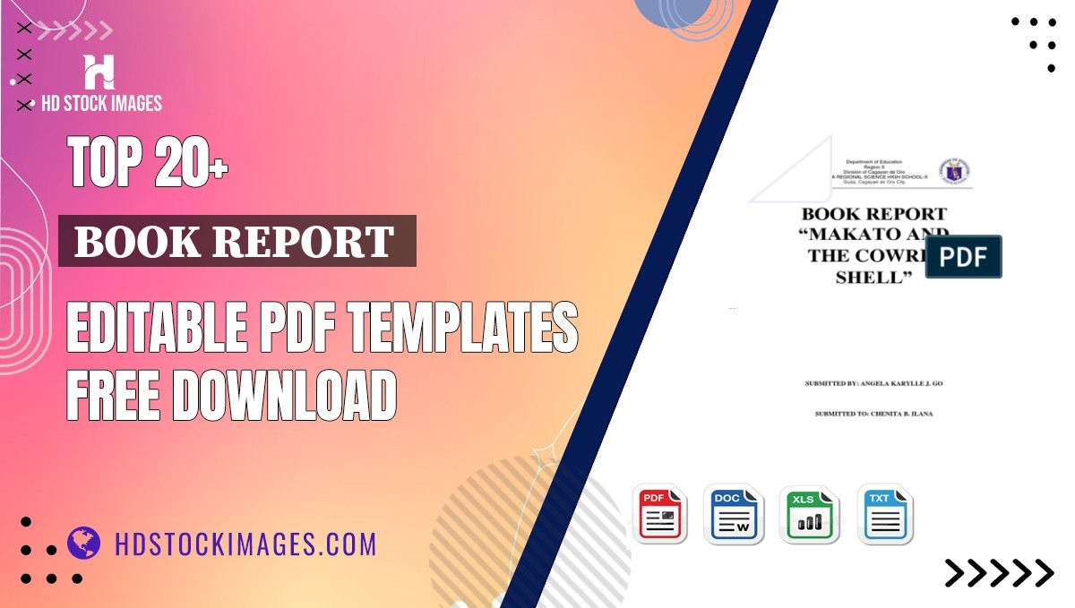 Top 20+ Book Report  Editable PDF Templates Free Download