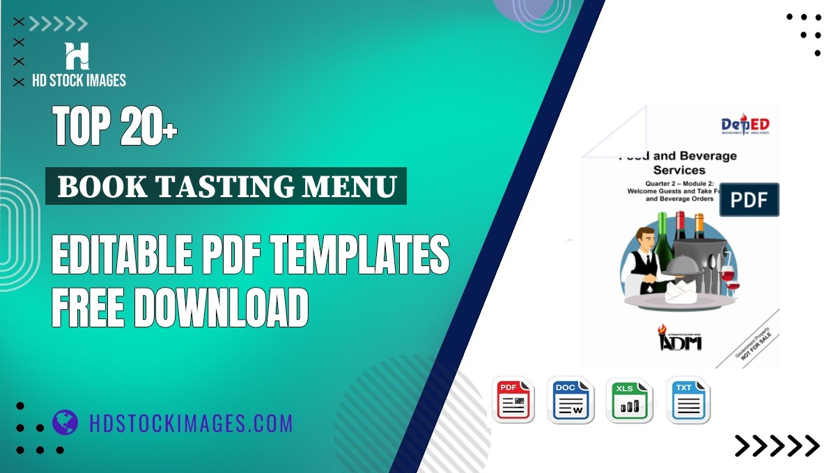 Top 20+ Book Tasting Menu Editable PDF Templates Free Download