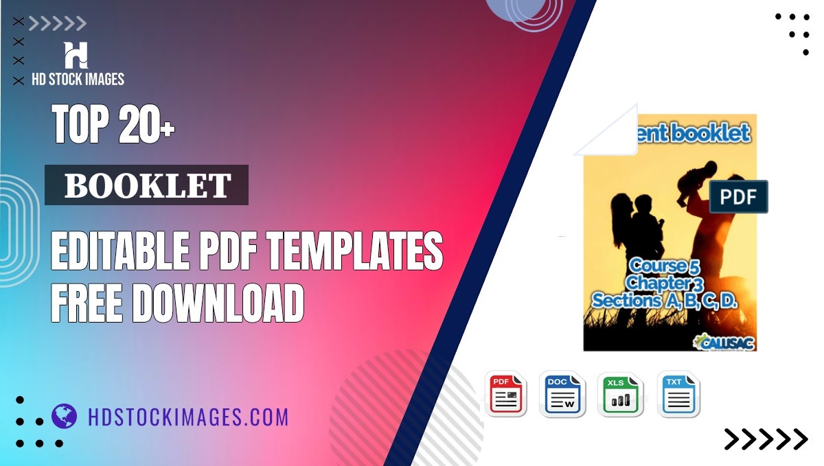 Top 20+  Booklet  Editable PDF Templates Free Download