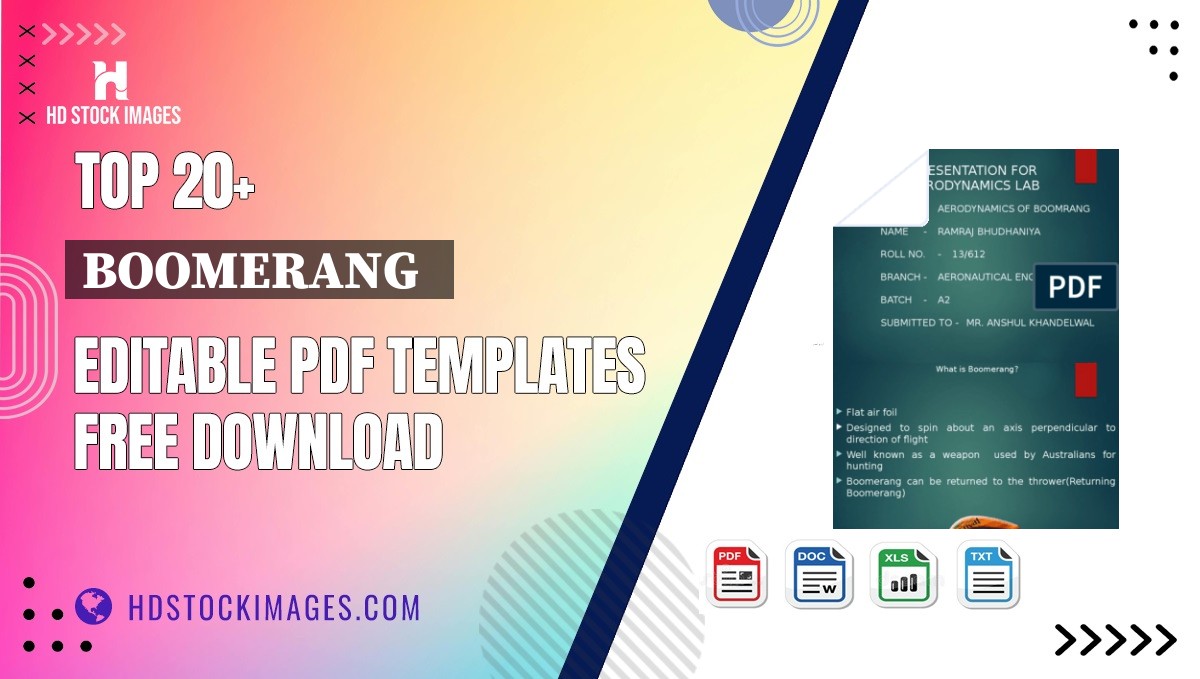 Top 20+ Boomerang   Editable PDF Templates Free Download