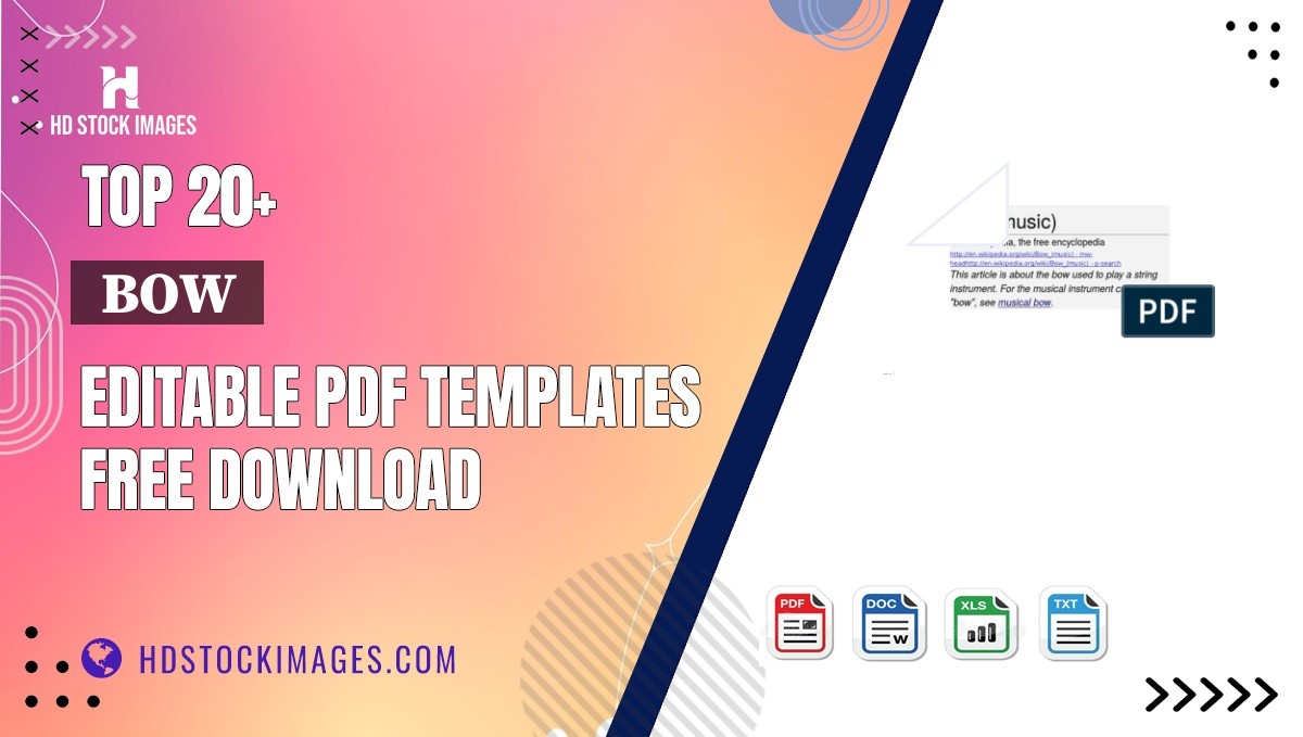 Top 20+  Bow  Editable PDF Templates Free Download