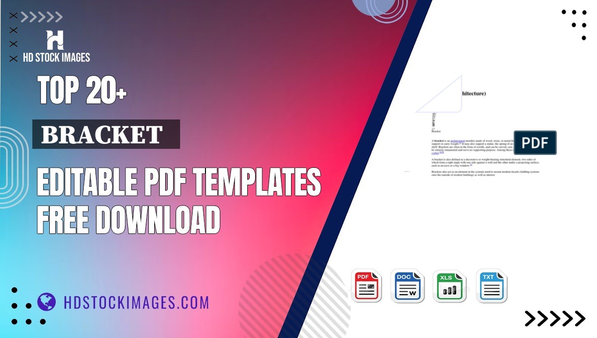 Top 20+ Bracket   Editable PDF Templates Free Download