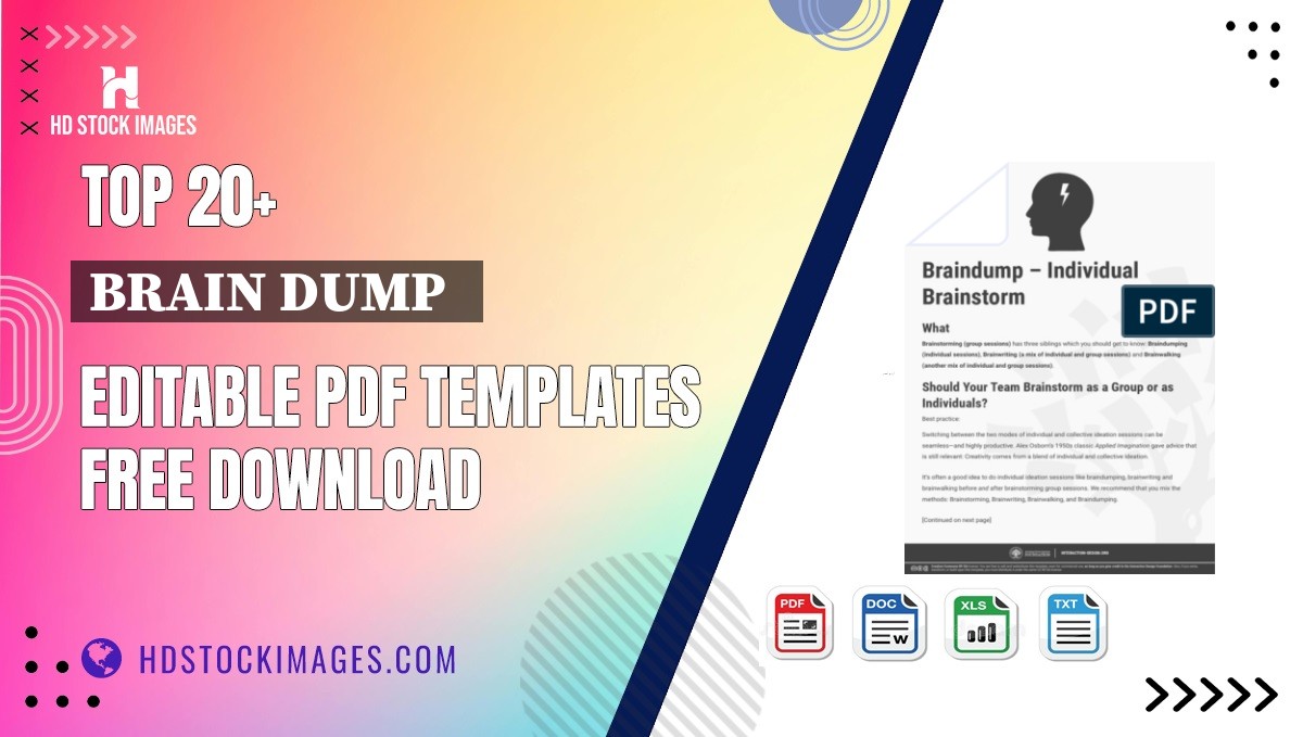 Top 20+ Brain Dump   Editable PDF Templates Free Download