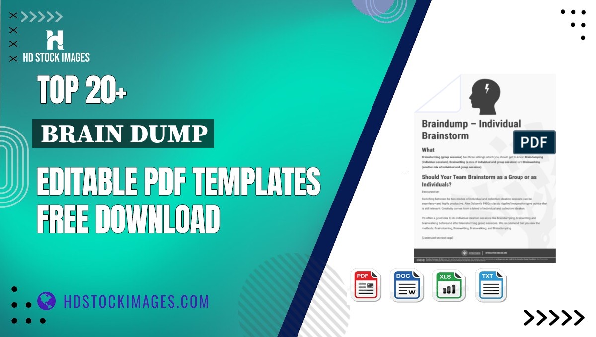 Top 20+ Brain Dump Editable PDF Templates Free Download