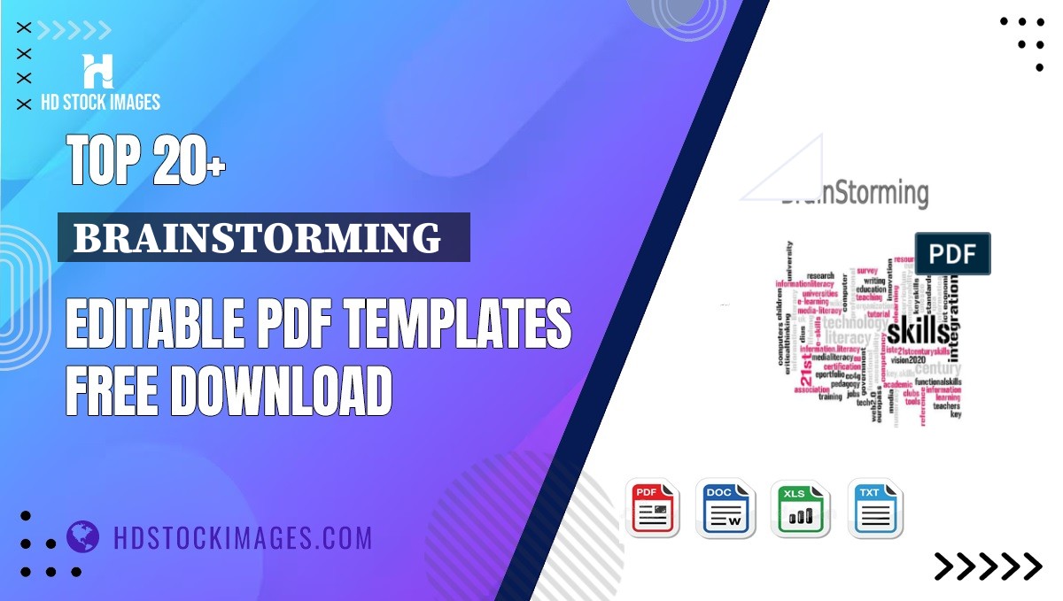 Top 20+ Brainstorming   Editable PDF Templates Free Download